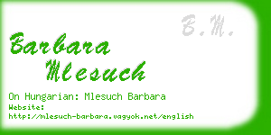 barbara mlesuch business card